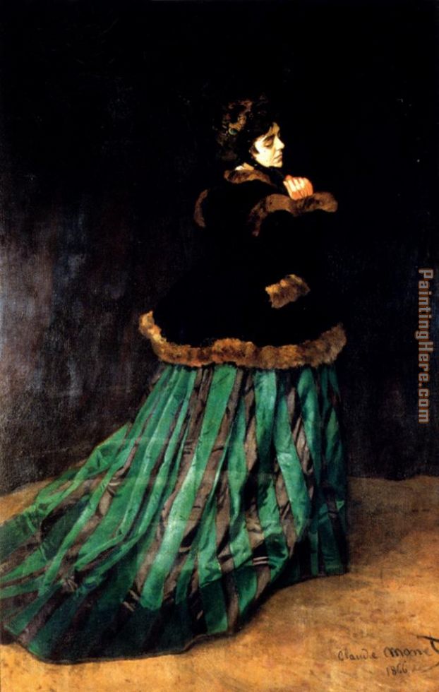Woman In A Green Dress painting - Claude Monet Woman In A Green Dress art painting
